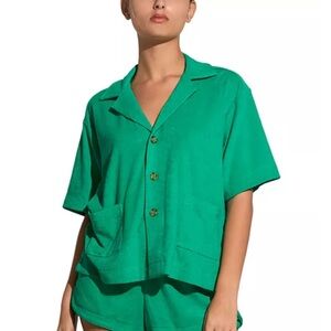 Elan Button Front Cover Up Shirt